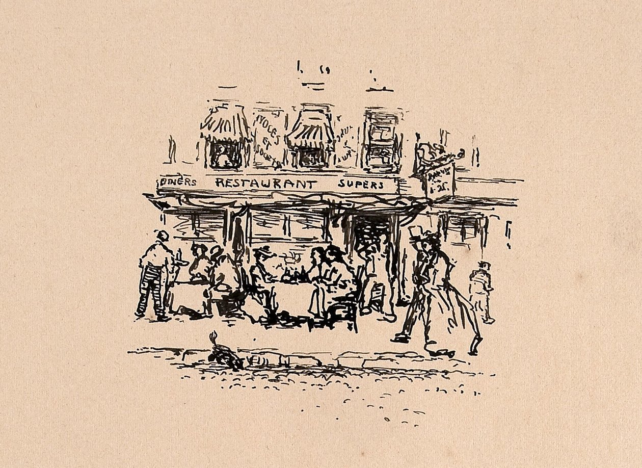 Dove abbiamo cenato nel Quartiere Latino, Parigi, nel 1896 da Robert Cozad Henri
