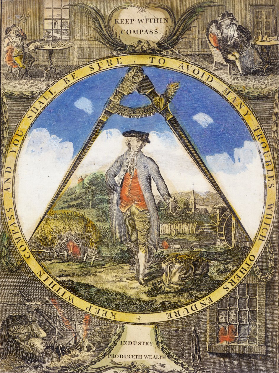 Rimani entro la bussola c. 1784 da Robert Dighton