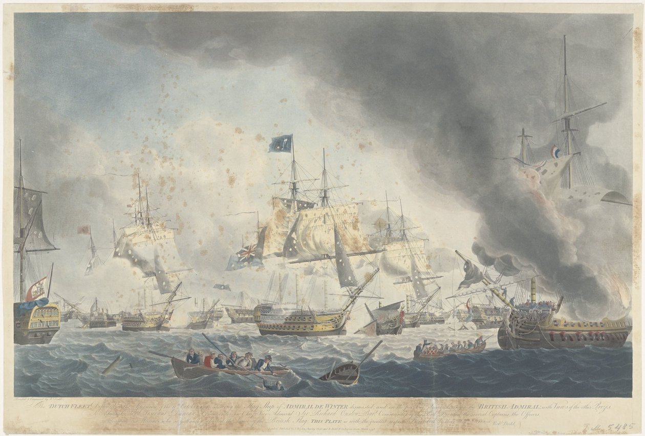 Battaglia di Kamperduin (1797): sconfitta della flotta batava da Robert Dodd