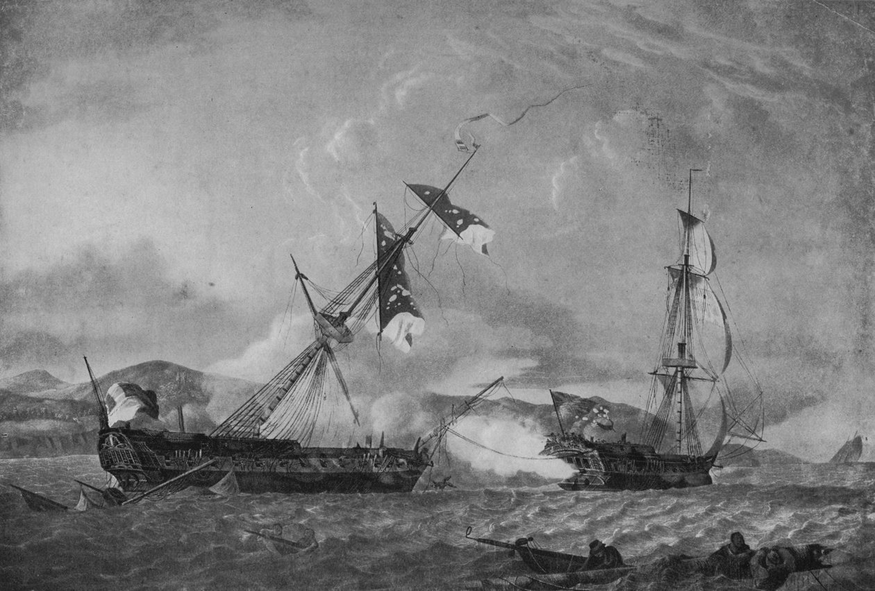 La Blanche e la Pique, c1795 da Robert Dodd