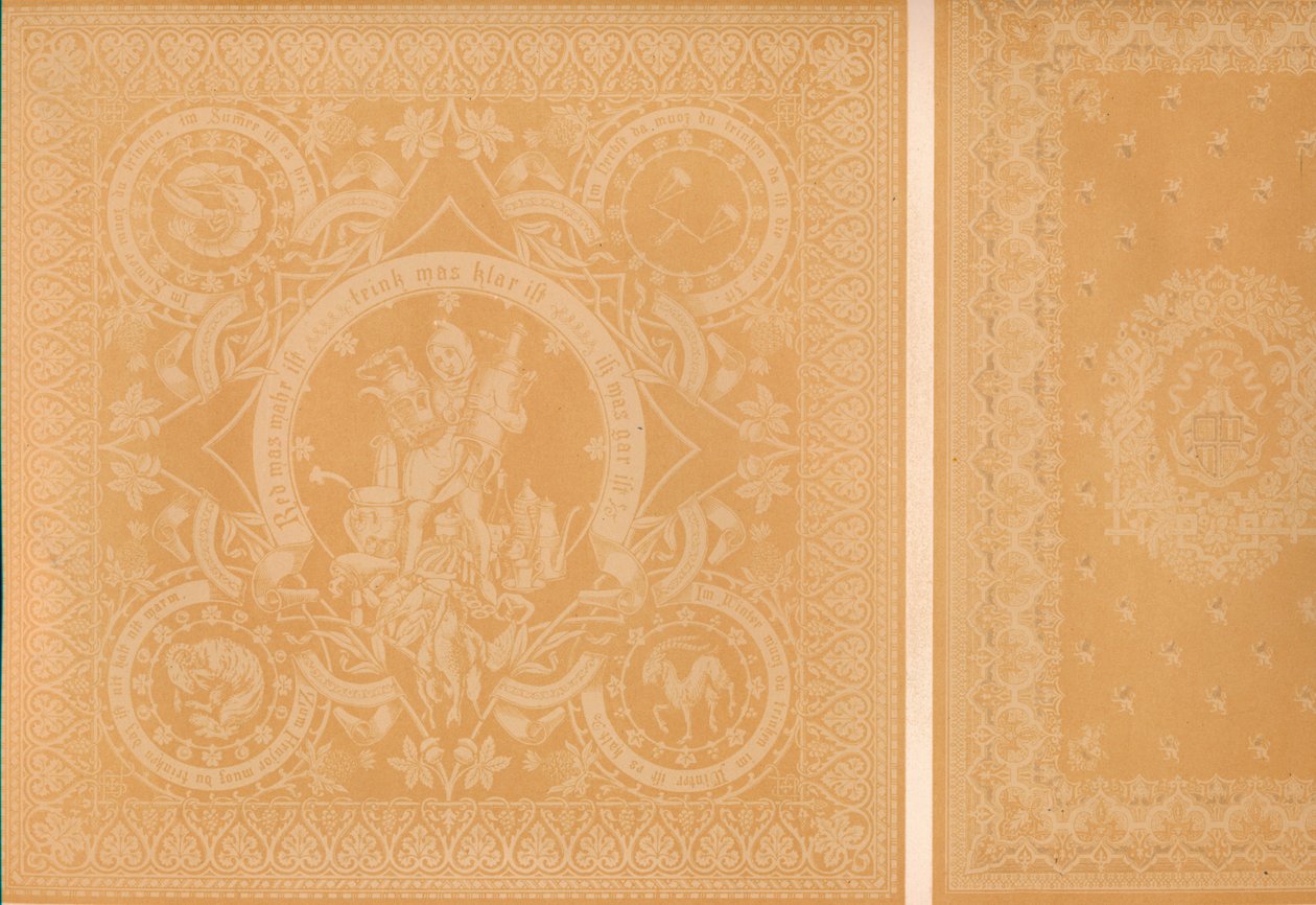 Lino damascato di Mr C. Faber, Stoccarda e Messrs. Burre Bros. Dumferline, 1863 da Robert Dudley