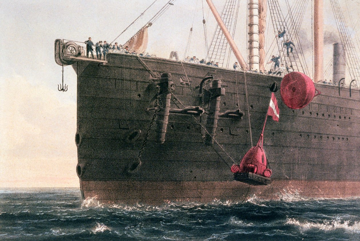 La posa del cavo telegrafico transatlantico, 8 agosto 1866 da Robert Dudley
