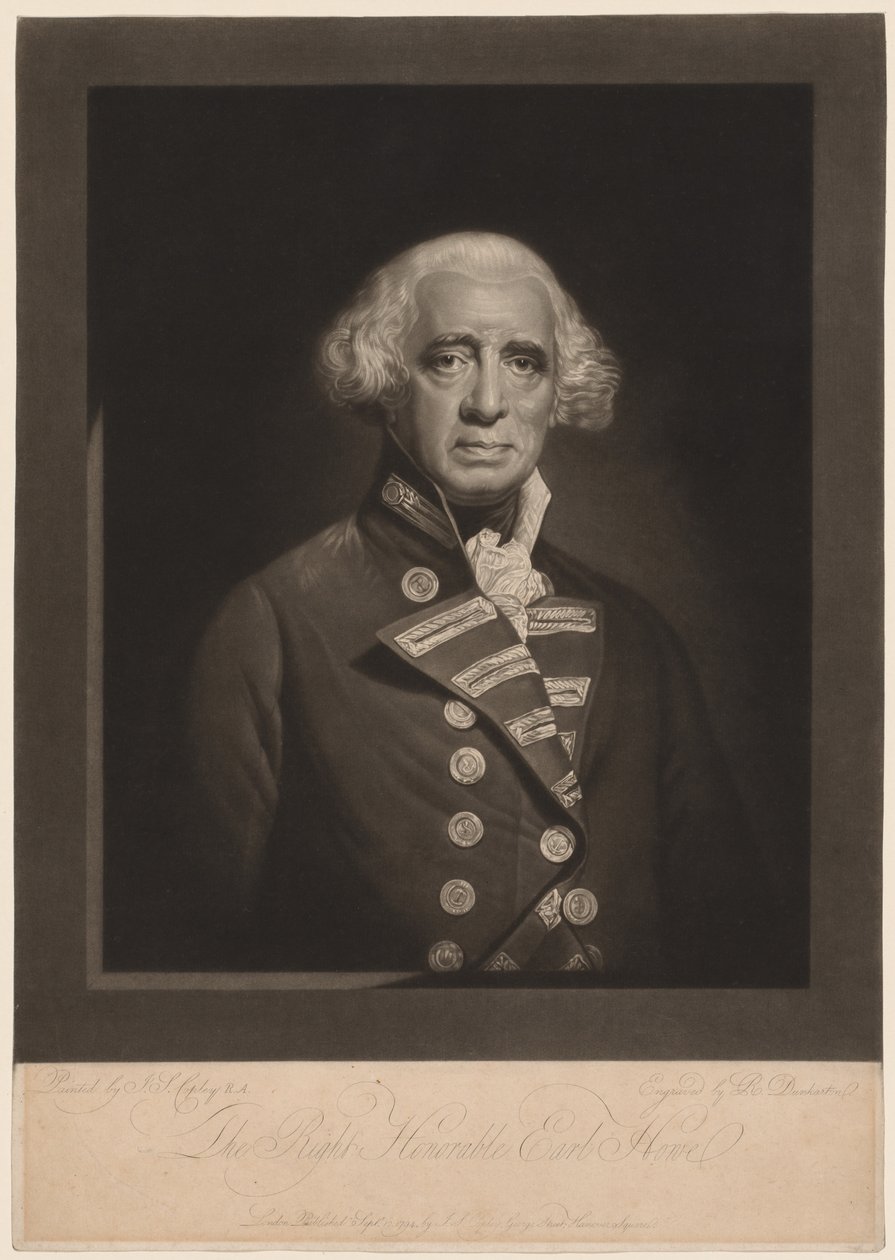 Richard, Conte Howe, 1794 da Robert Dunkarton