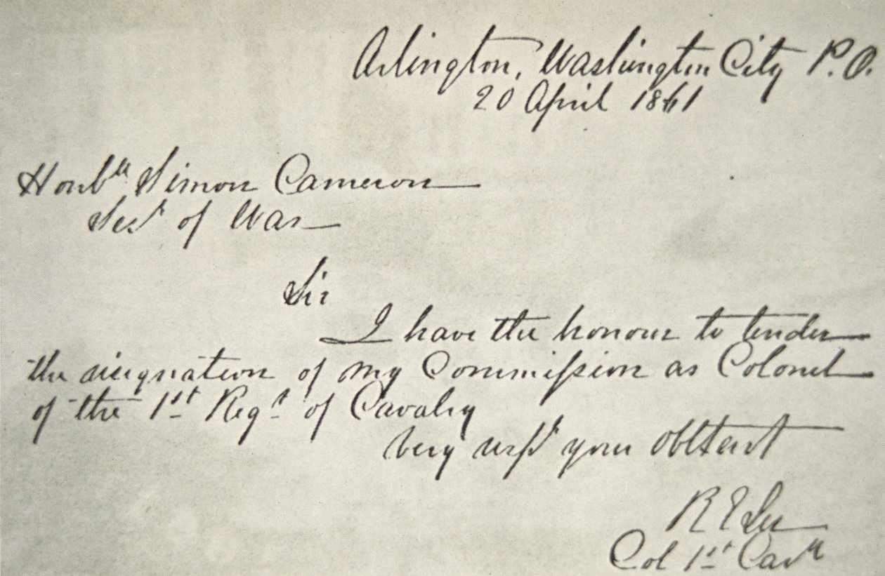 Lettera di dimissioni di Robert E. Lee dall
