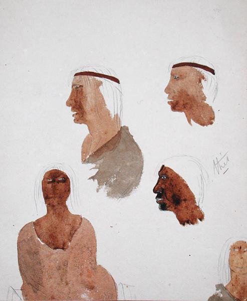 Tipi Fuegini, c.1832 da Robert Fitzroy