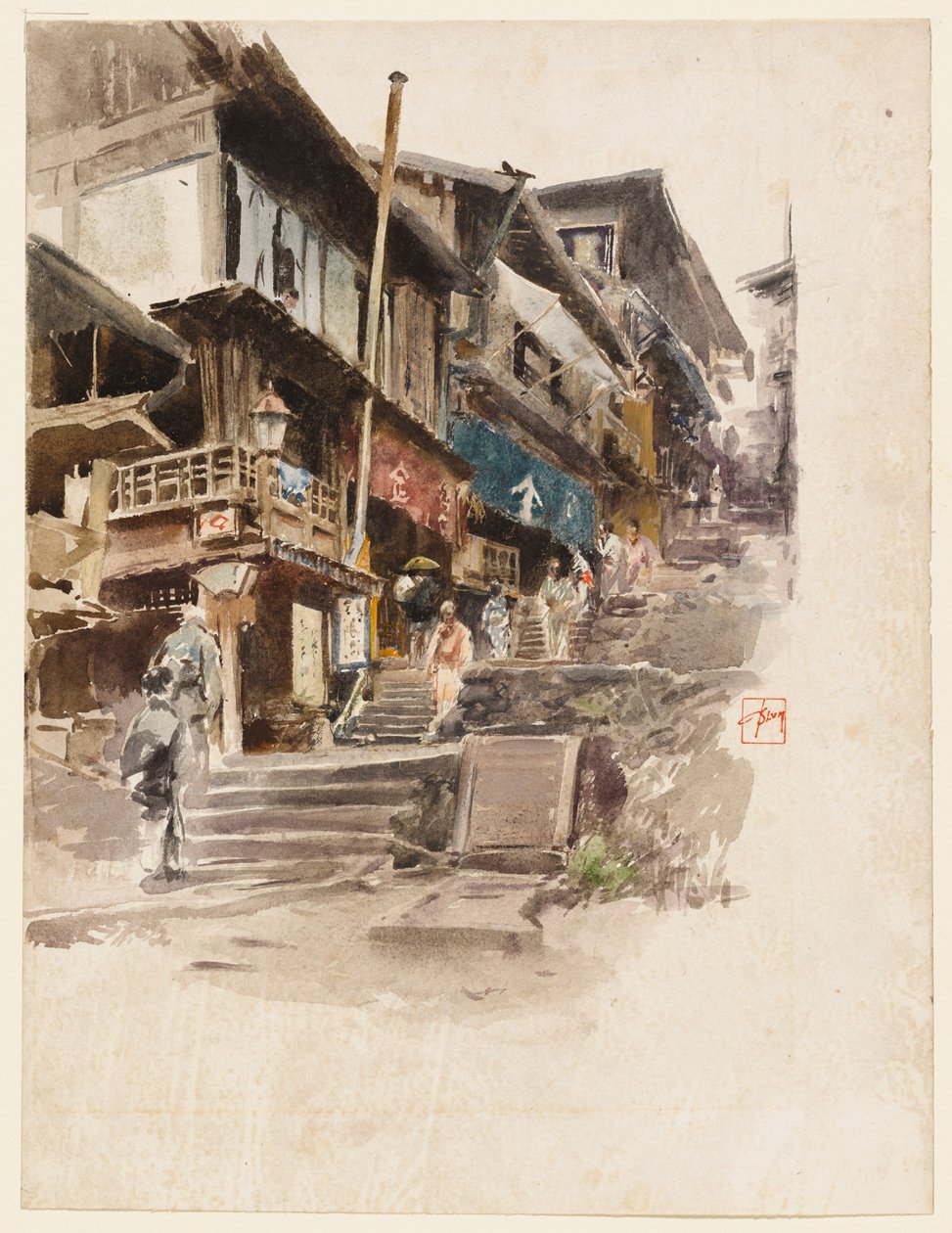 Una strada a Ikao, Giappone, II da Robert Frederick Blum
