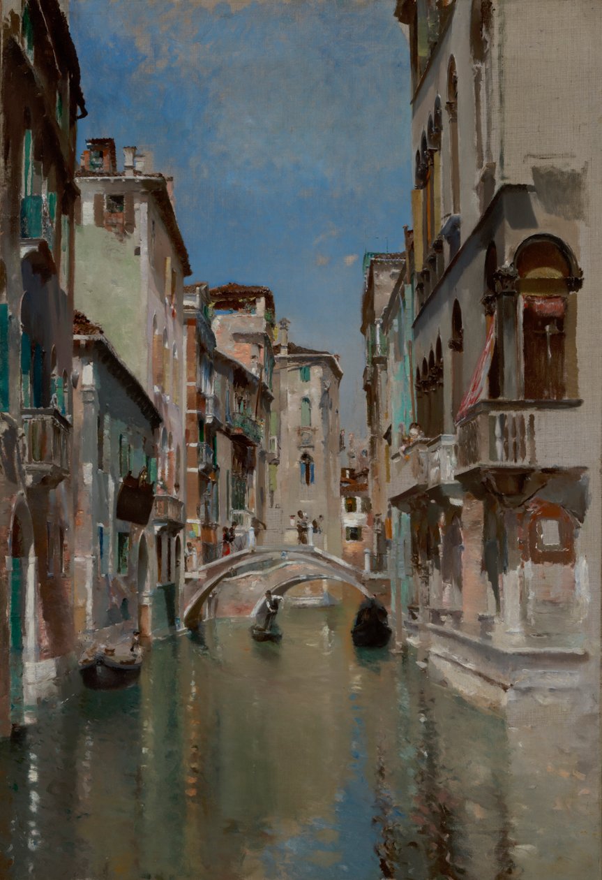 Canale a Venezia, Quartiere San Trovaso, ca. 1885 da Robert Frederick Blum