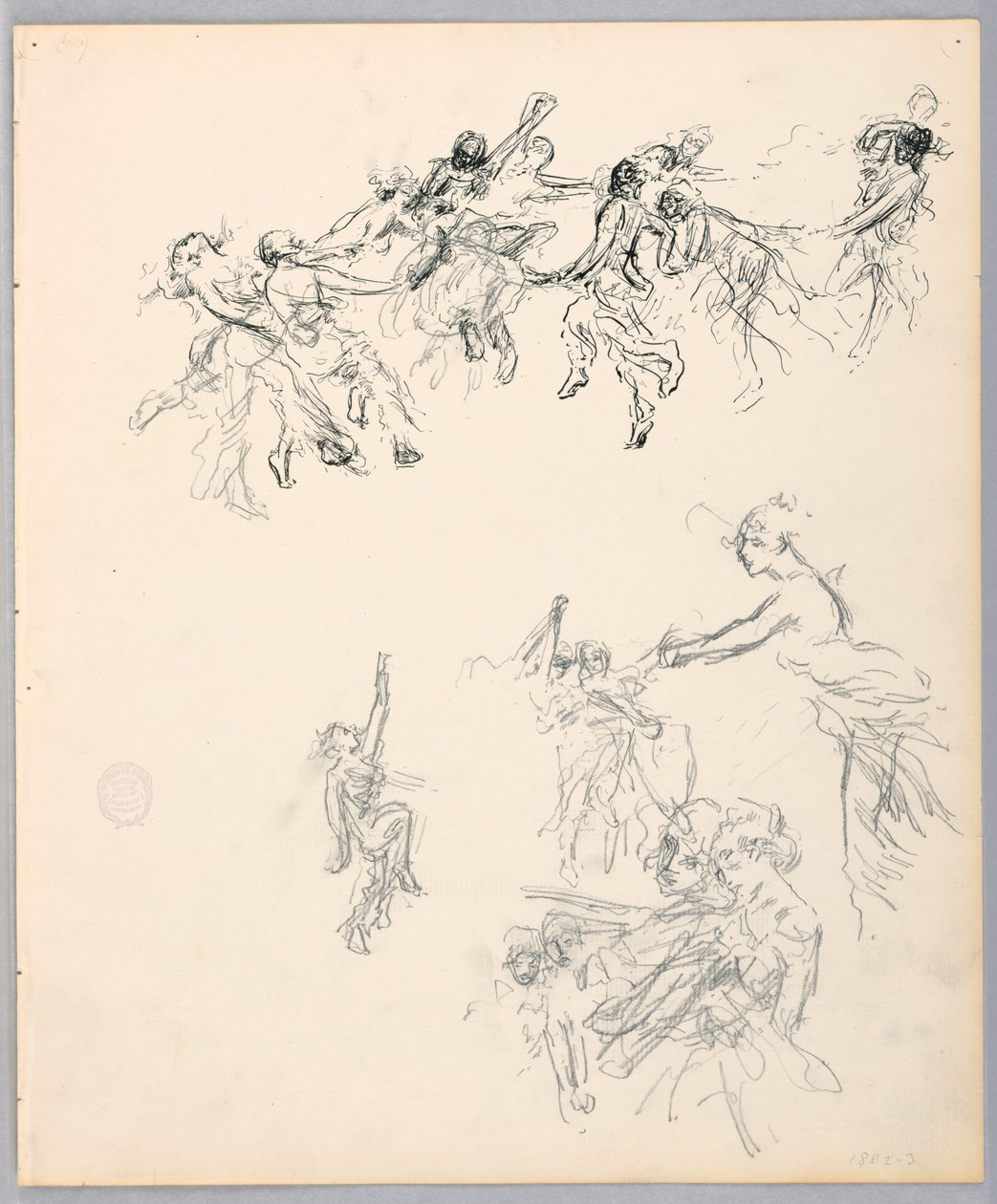 Disegno, Figure danzanti, 1882-83 da Robert Frederick Blum