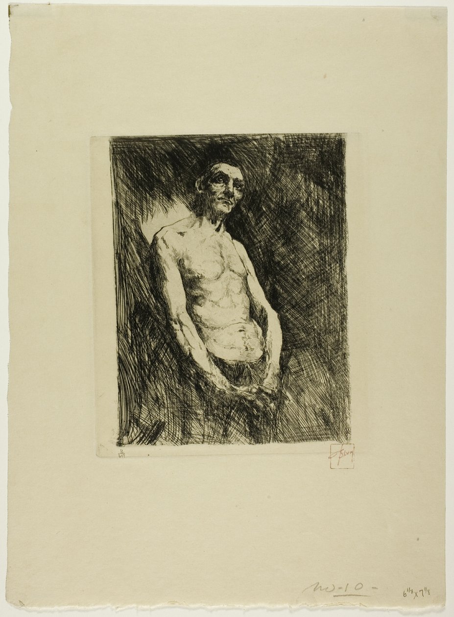 Mezza figura di uomo nudo da Robert Frederick Blum