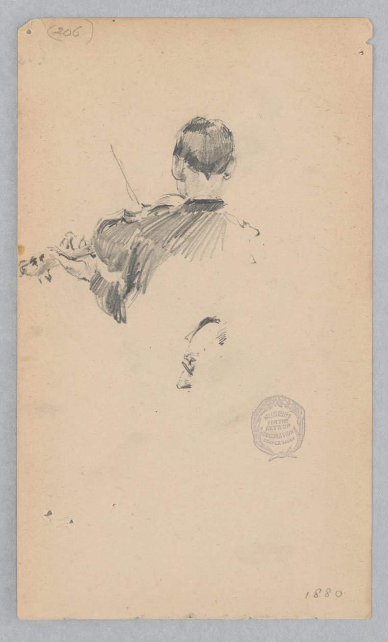 Musicista che suona il violino da Robert Frederick Blum
