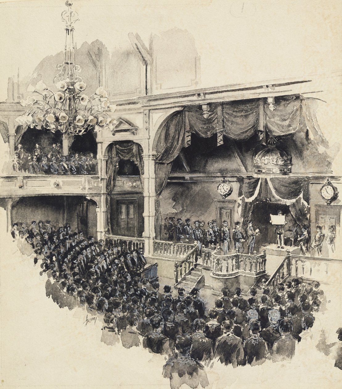 Scena di Apertura del Parlamento Giapponese, 1890 da Robert Frederick Blum