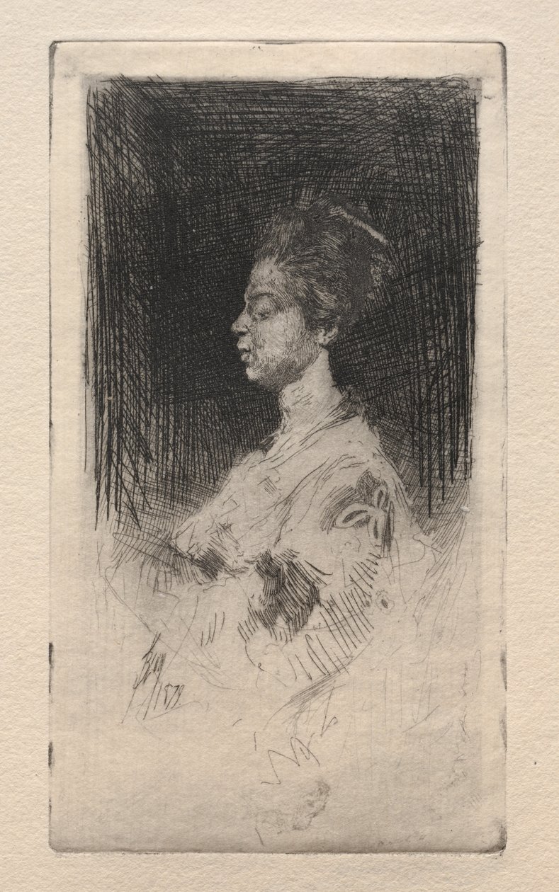 Profilo della testa di una ragazza giapponese da Robert Frederick Blum