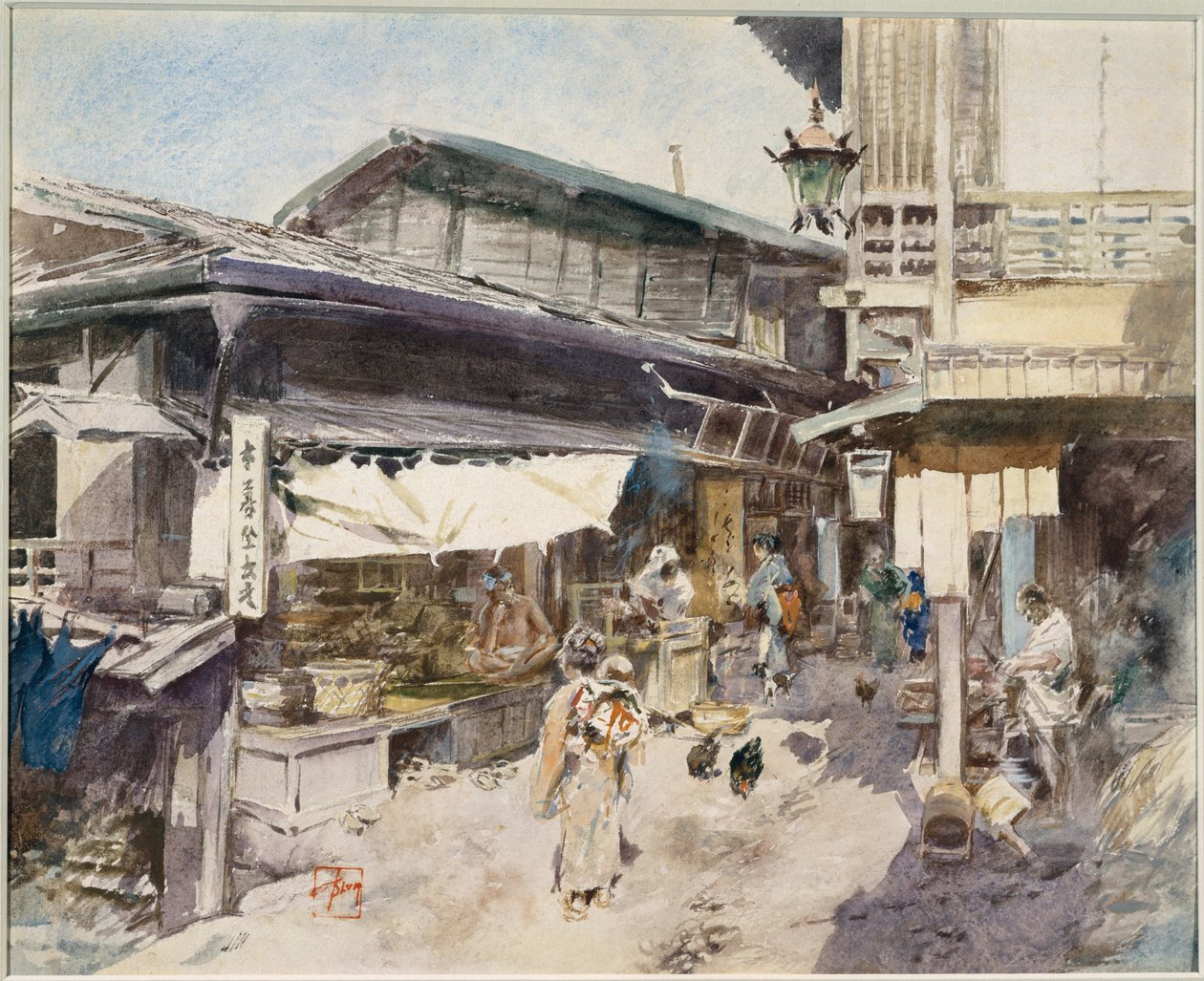 Scena di strada a Ikaho, Giappone da Robert Frederick Blum