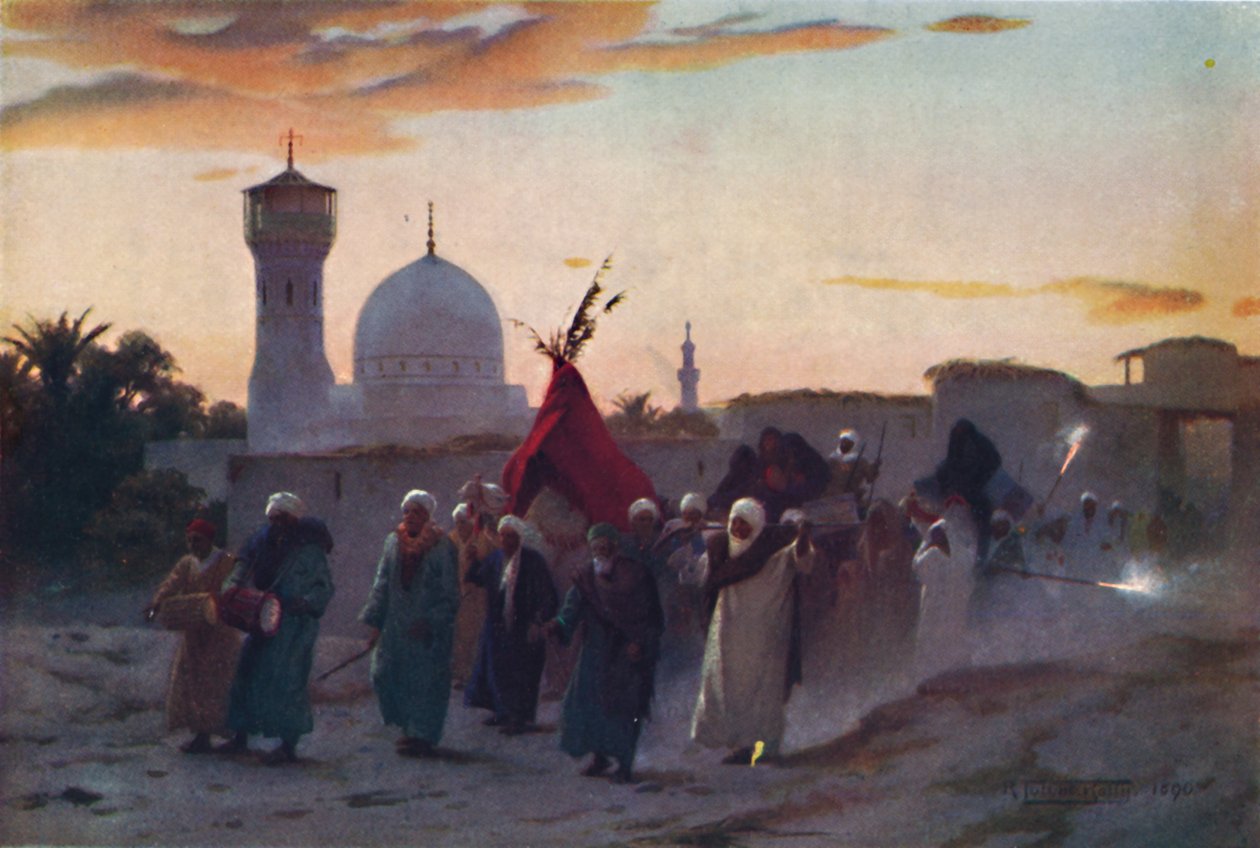 Un corteo nuziale a Menzala: Il ritorno a casa della sposa, c1880, 1904 da Robert George Talbot Kelly