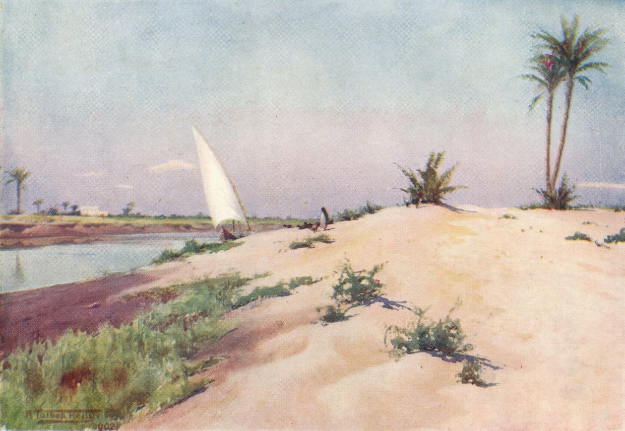 Sul Canale di Ismailia, vicino a Tel-El-Kebir da Robert George Talbot Kelly