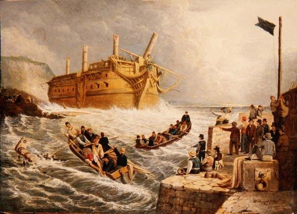 Naufragio sotto Whitby da Robert Gibb