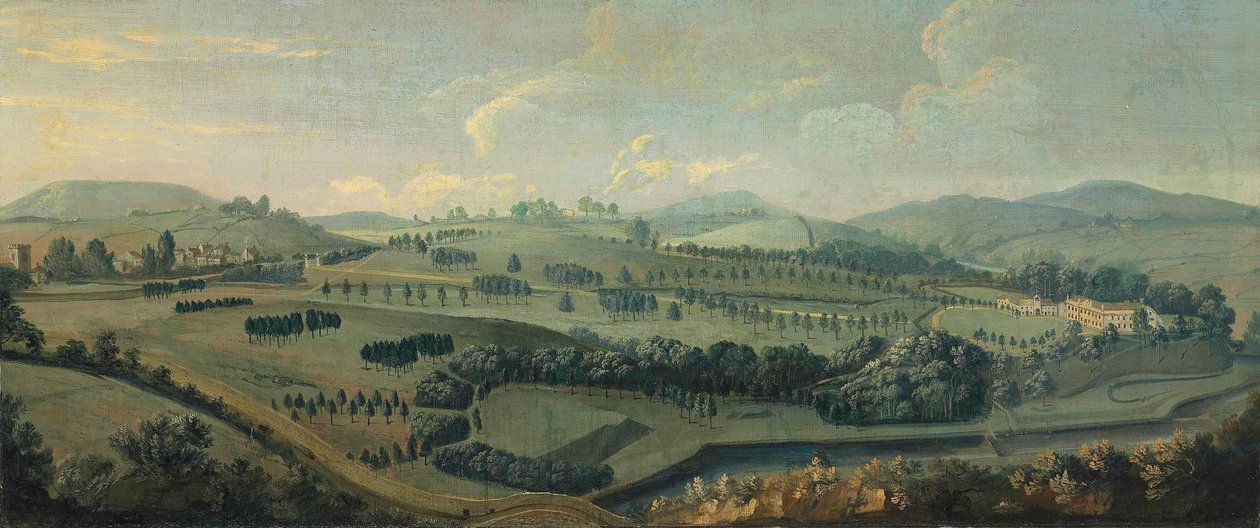 Una vista del parco di Gisburne, Yorkshire, e del parco da Robert Griffier