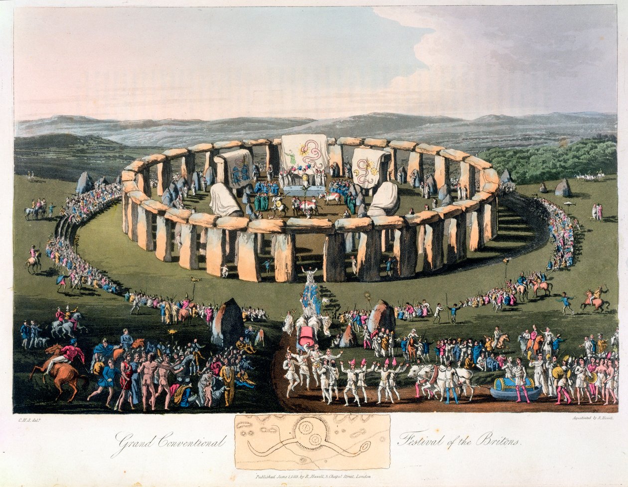 Grande Festival Convenzionale dei Britanni, 1815 da Robert Havell