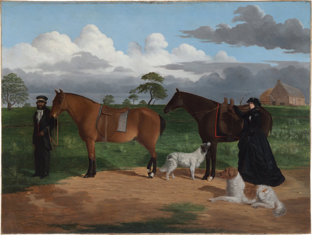 Mrs Adolphus Sceales con Black Jimmie alla Merrang Station da Robert Hawker Dowling