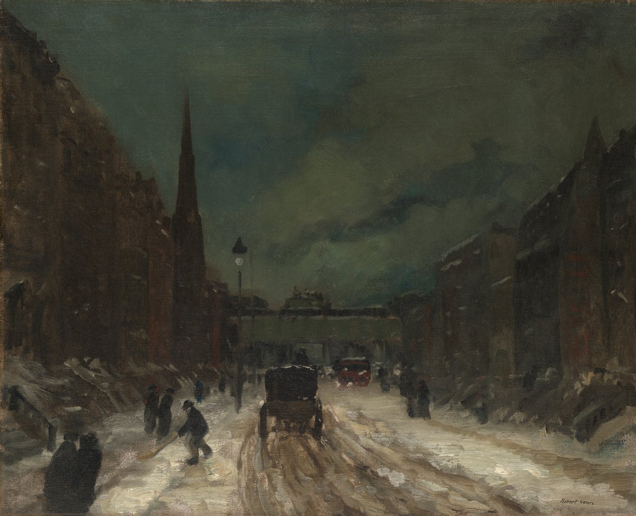 Scena di strada con neve (57th Street, NYC) da Robert Henri