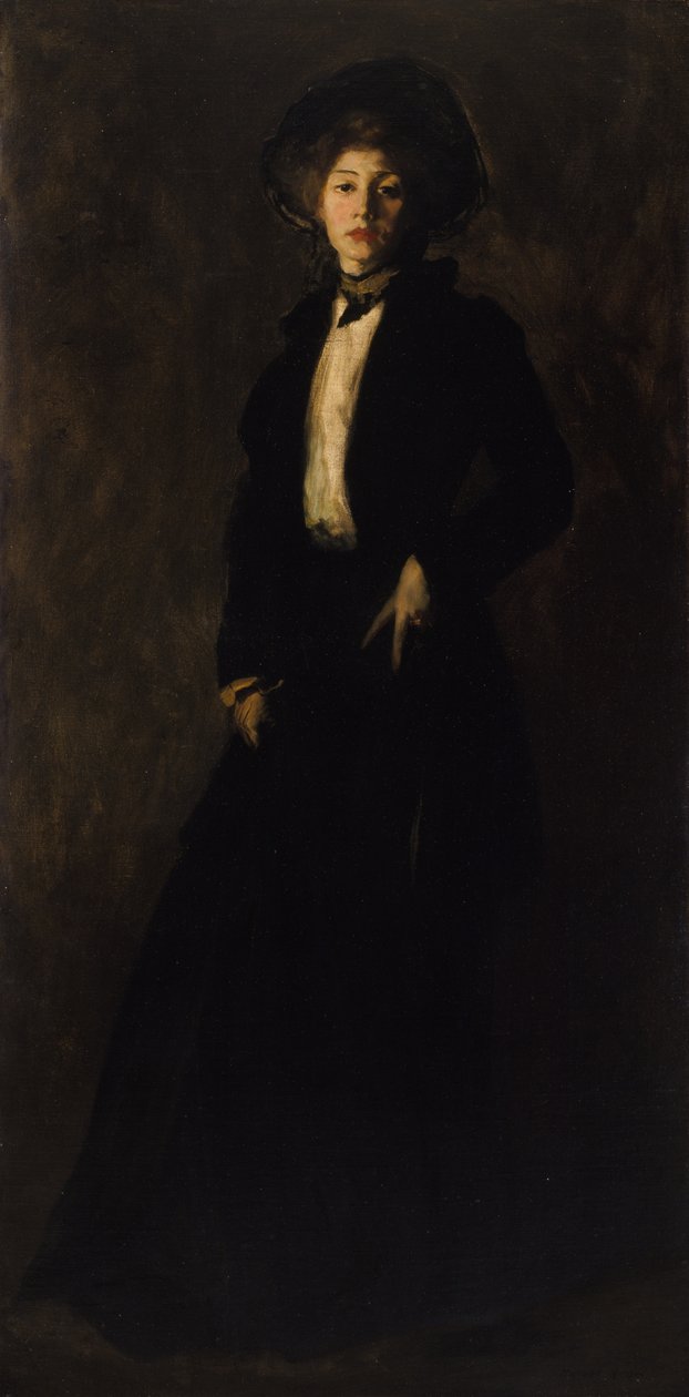 Giovane donna in nero da Robert Henri