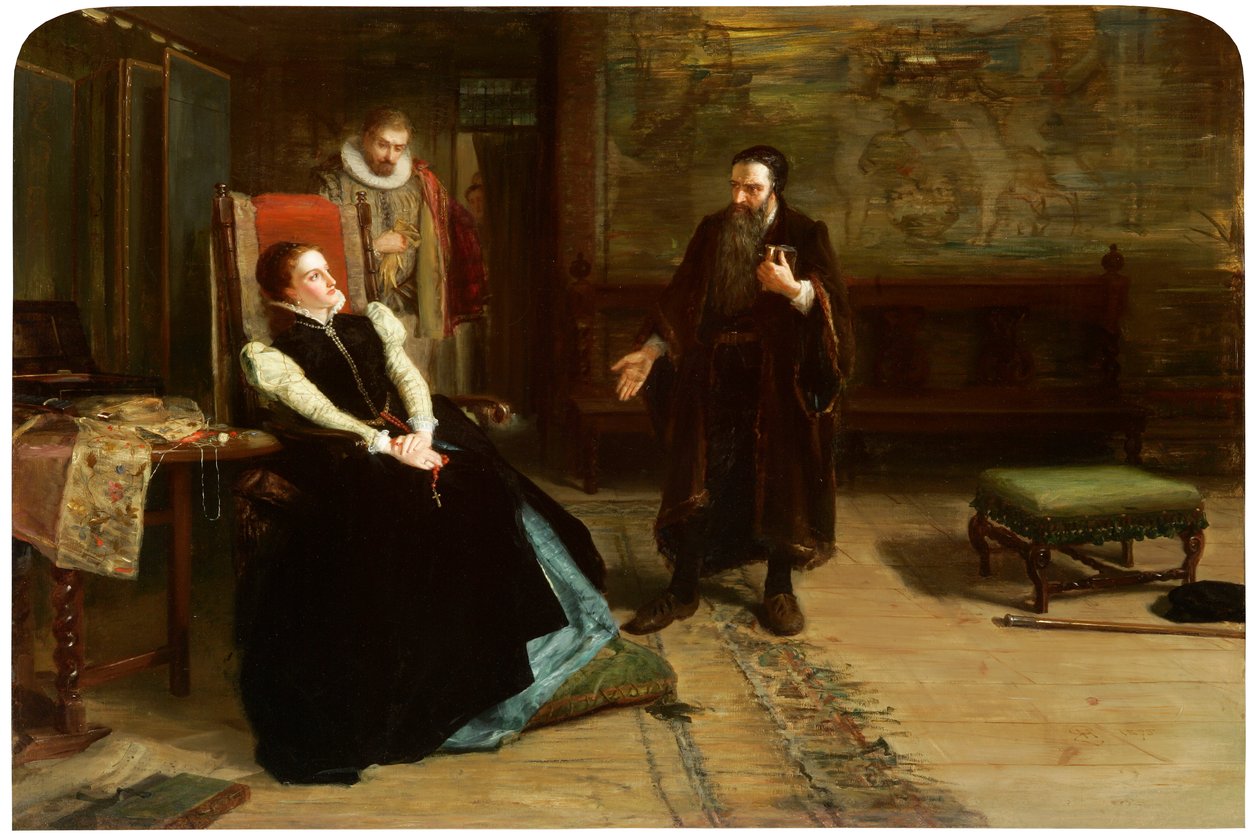 La conferenza tra Maria, regina di Scozia e John Knox al Palazzo di Holyrood da Robert Herdman