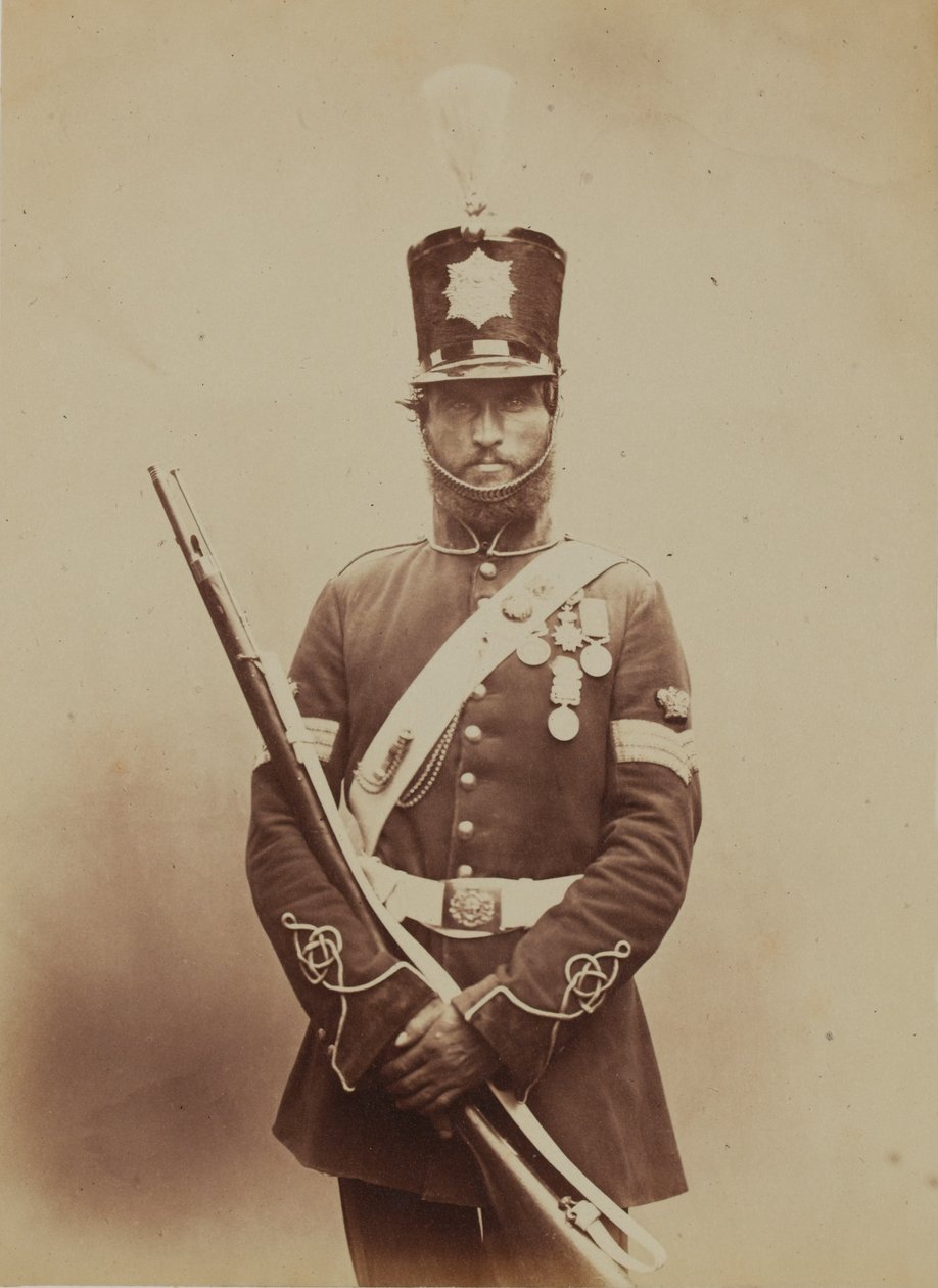 Sergente Maggiore John Paul, Royal Sappers and Miners, 1856 da Robert Howlett