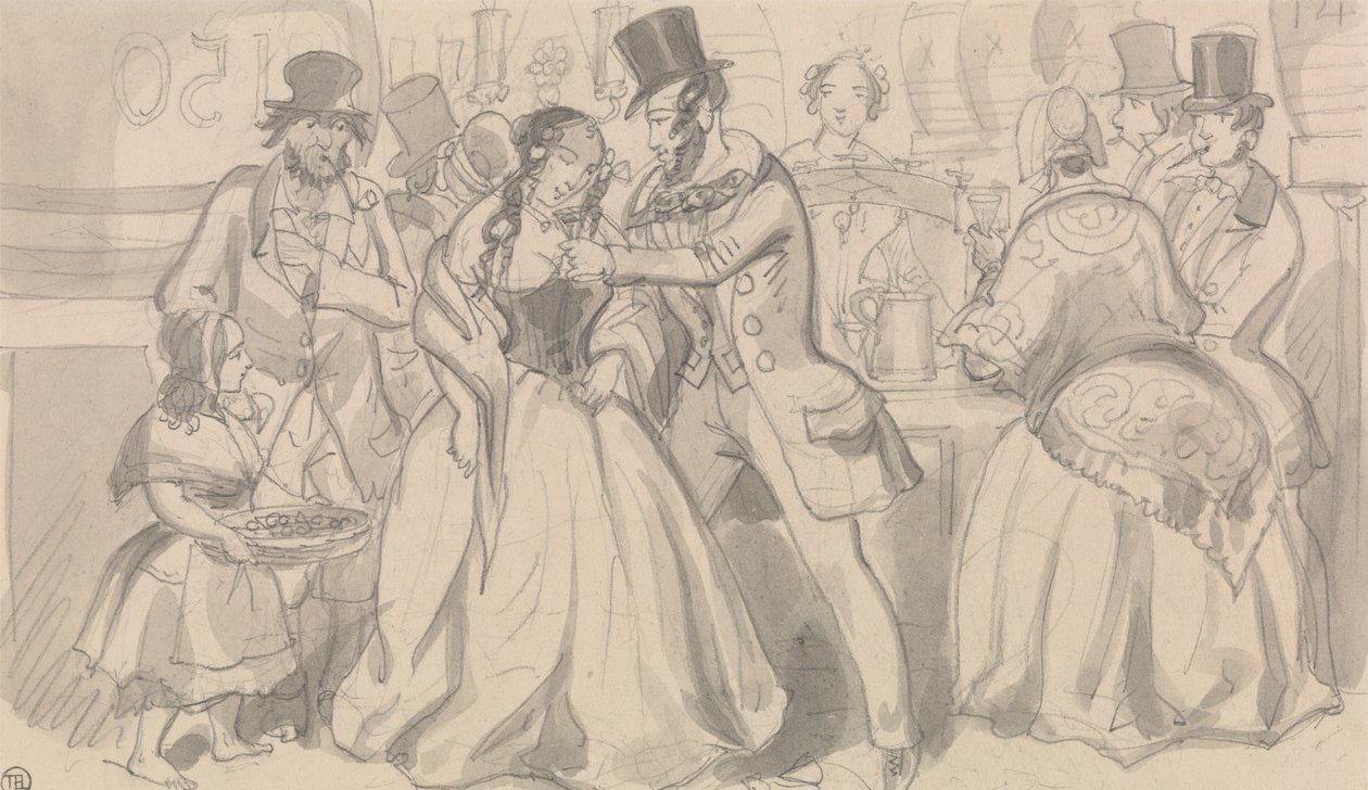 Ristoro pubblico in bassa società da Robert Isaac Cruikshank