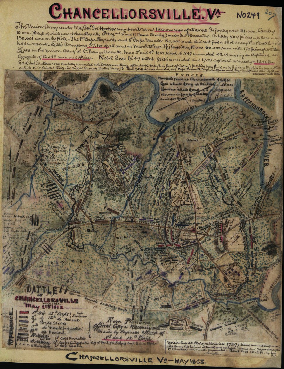 Battaglia di Chancellorsville, Virginia, 2 e 3 maggio 1863 LOC gvhs01.vhs00299 da Robert Knox Sneden