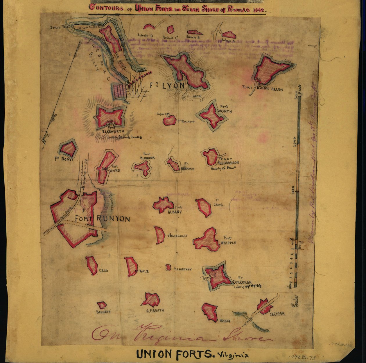 Contorni dei forti dell