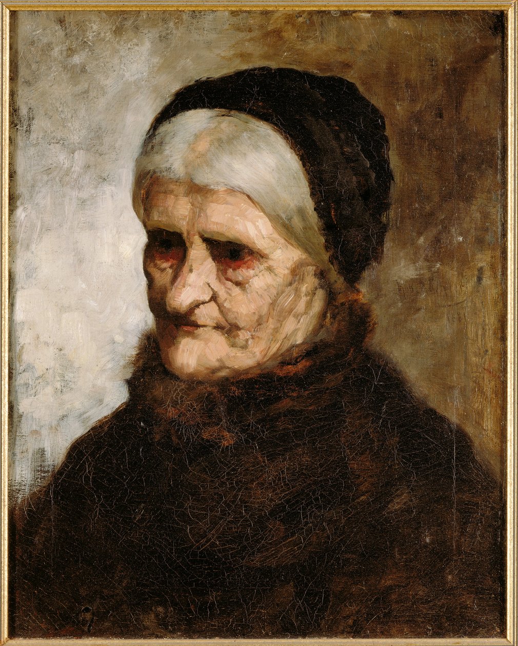 Testa di una vecchia, 1881 da Robert Koehler