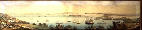 Veduta panoramica della baia di Cork da Robert L. Stopford