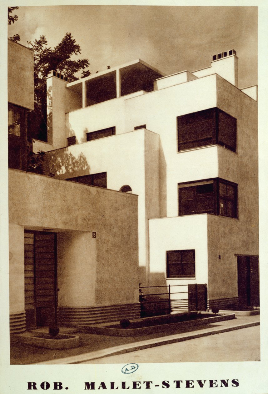 Casa sulla rue Mallet-Stevens, 16° arrondissement a Parigi, c.1930 da Robert Mallet Stevens