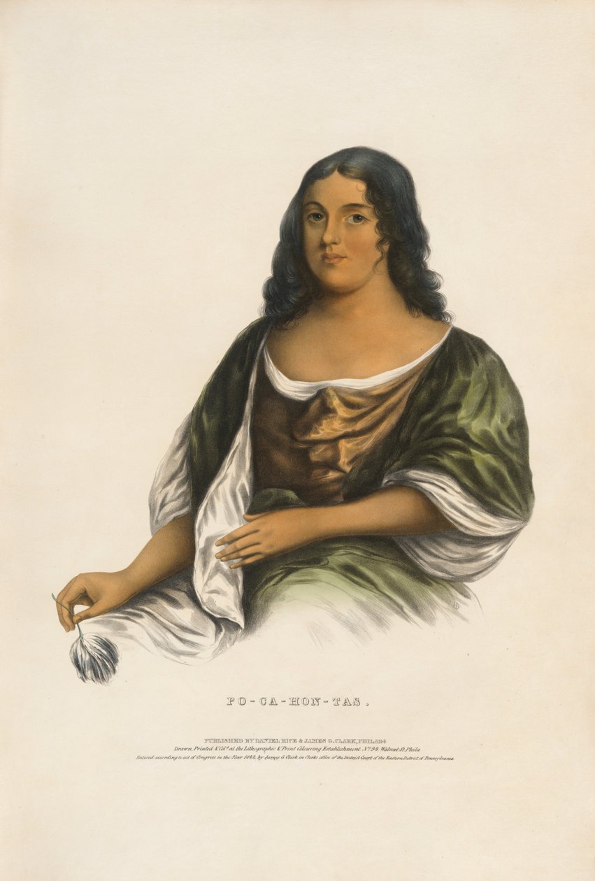 Pocahontas (1595-1617 circa) da Robert Matthew Sully