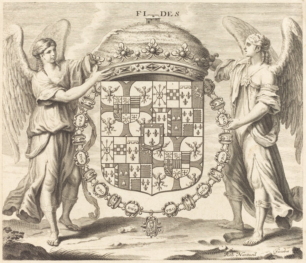 Stemma di Carlo II, Duca di Mantova da Robert Nanteuil