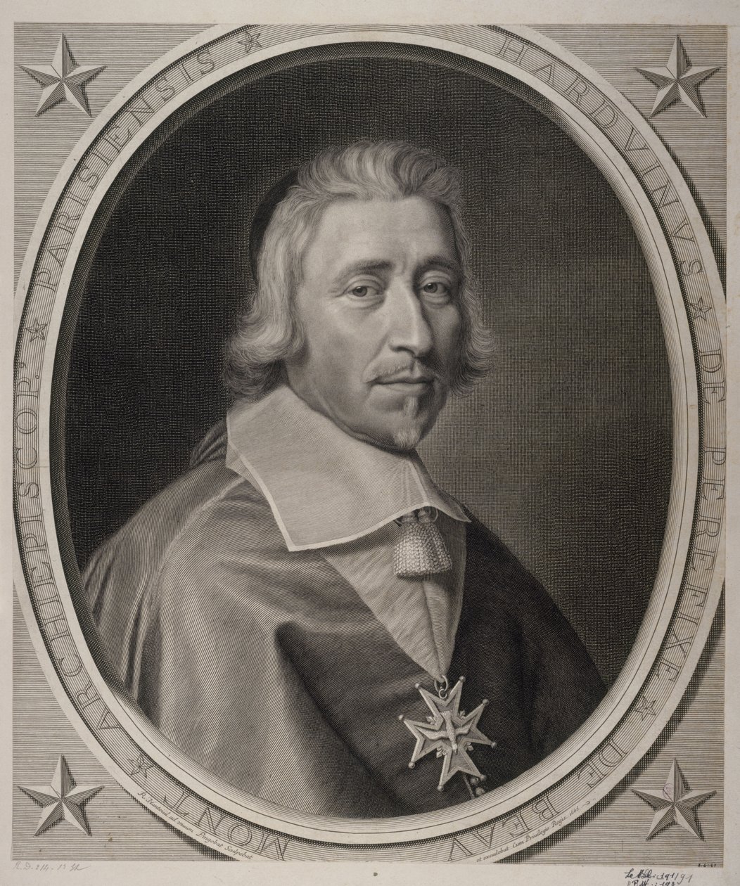Hardouin de Péréfixe de Beaumont, arcivescovo di Parigi. 1665. da Robert Nanteuil