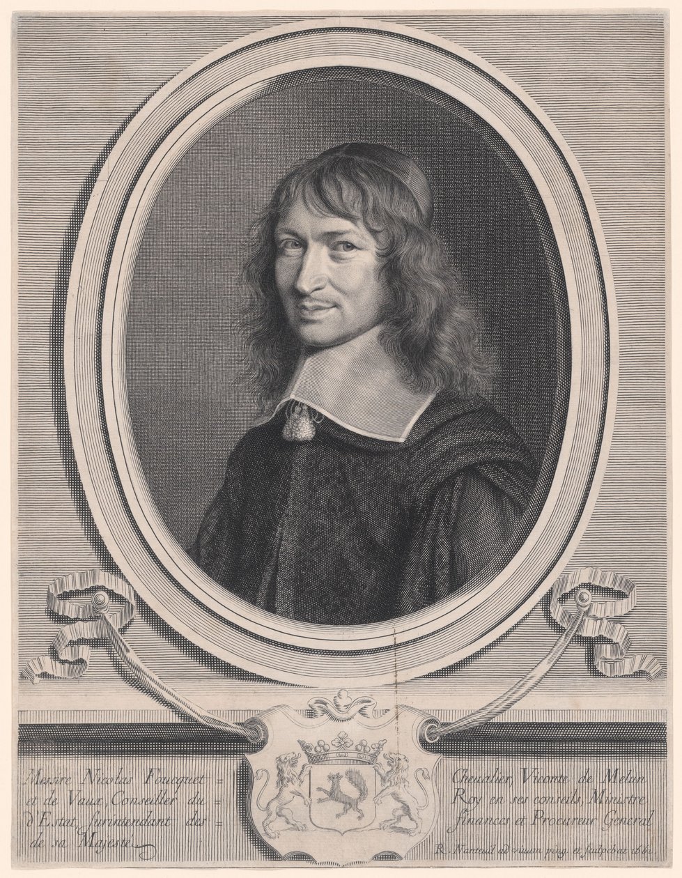 Nicholas Fouquet, sovrintendente alle finanze (1615-1680) da Robert Nanteuil