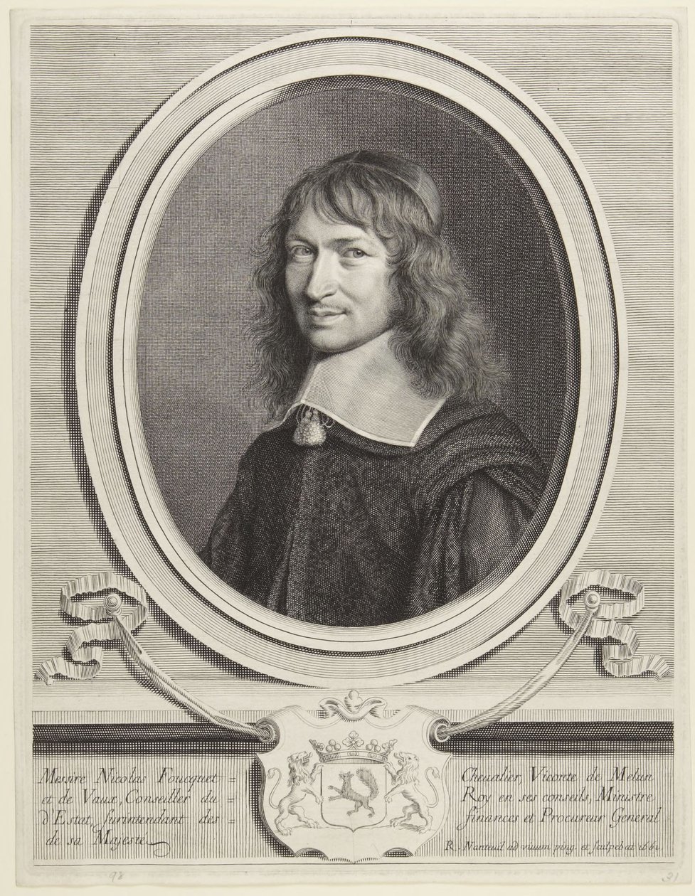 Nicolas Fouquet, visconte di Melun e di Vaux da Robert Nanteuil