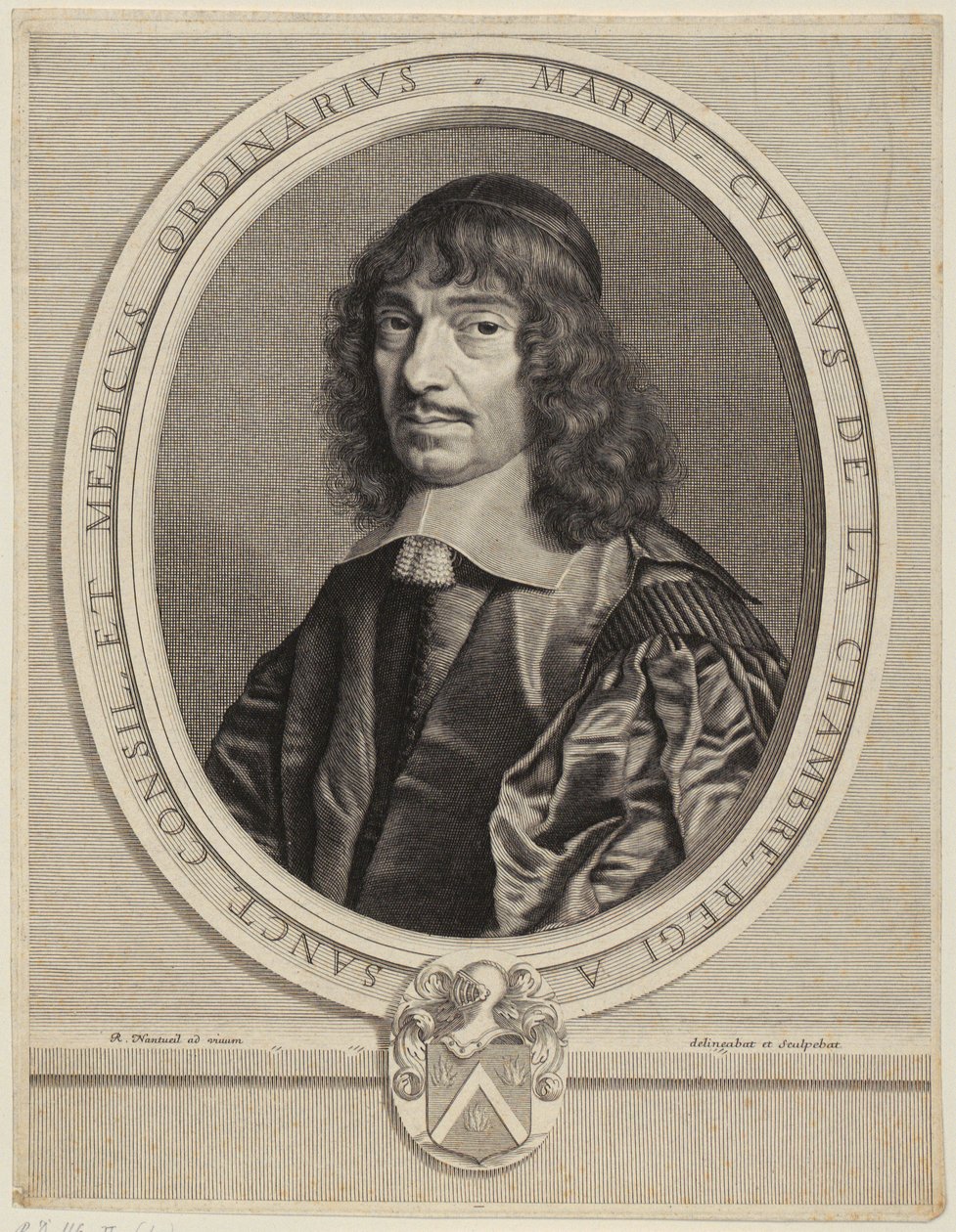 Ritratto di Marin Cureau de La Chambre da Robert Nanteuil