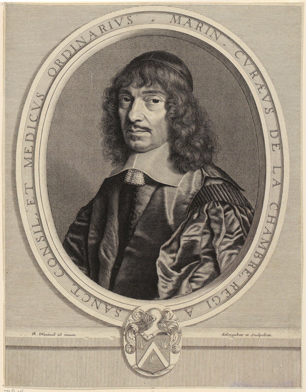 Ritratto di Marin Cureau de La Chambre da Robert Nanteuil