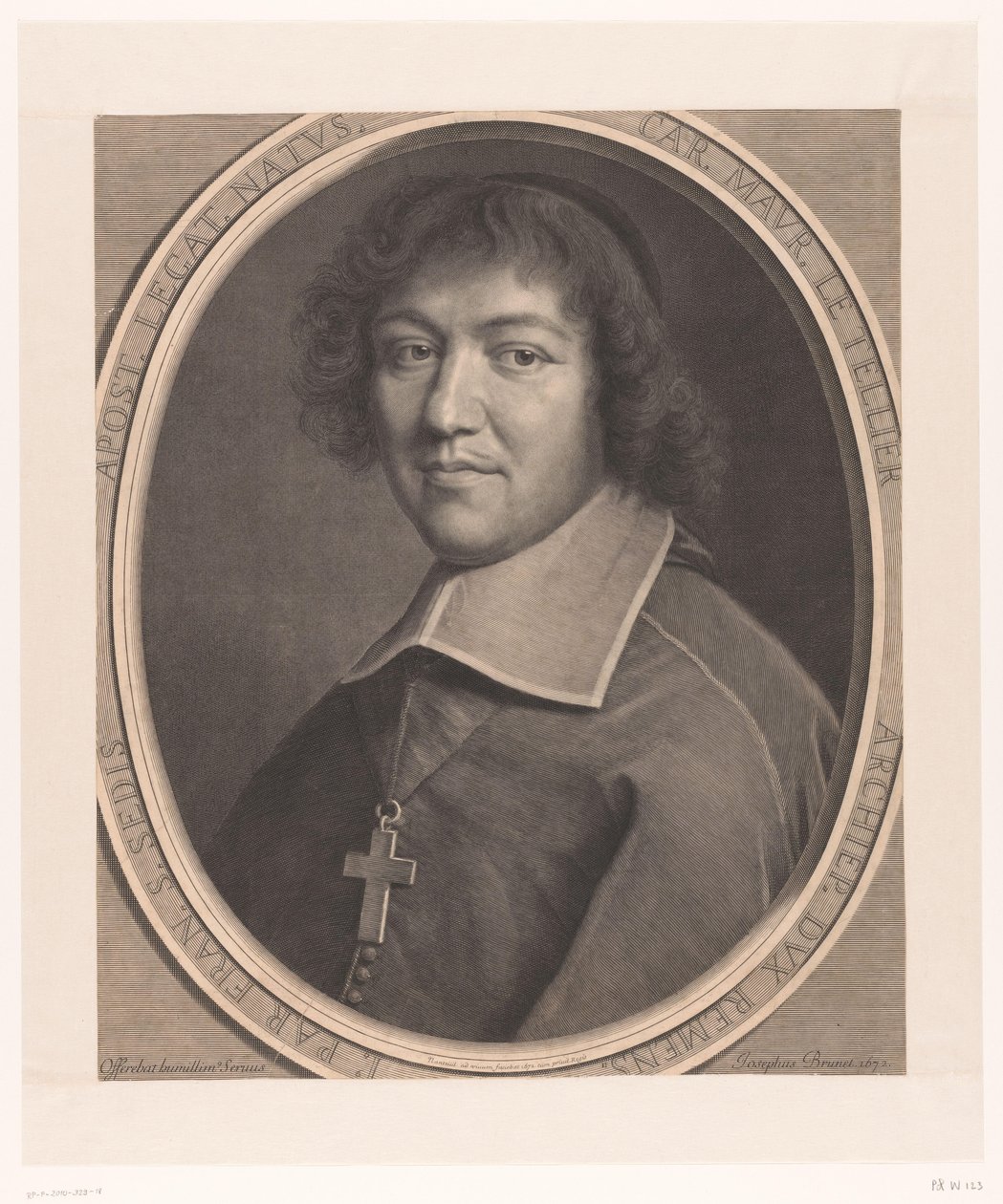 Ritratto di Charles-Maurice Le Tellier da Robert Nanteuil