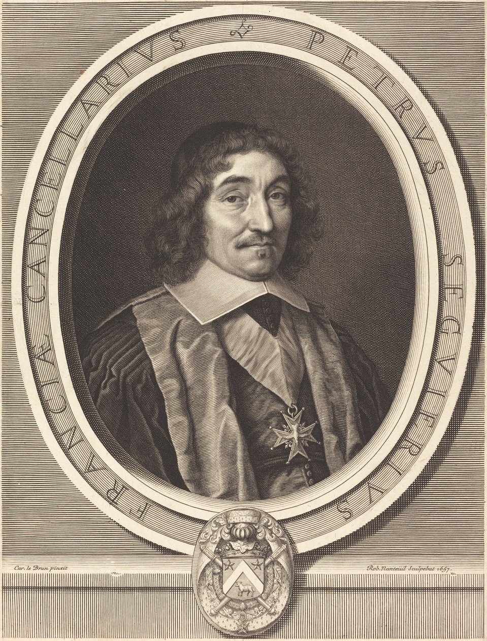 Cancelliere Pierre Seguier da Robert Nanteuil after Charles Le Brun