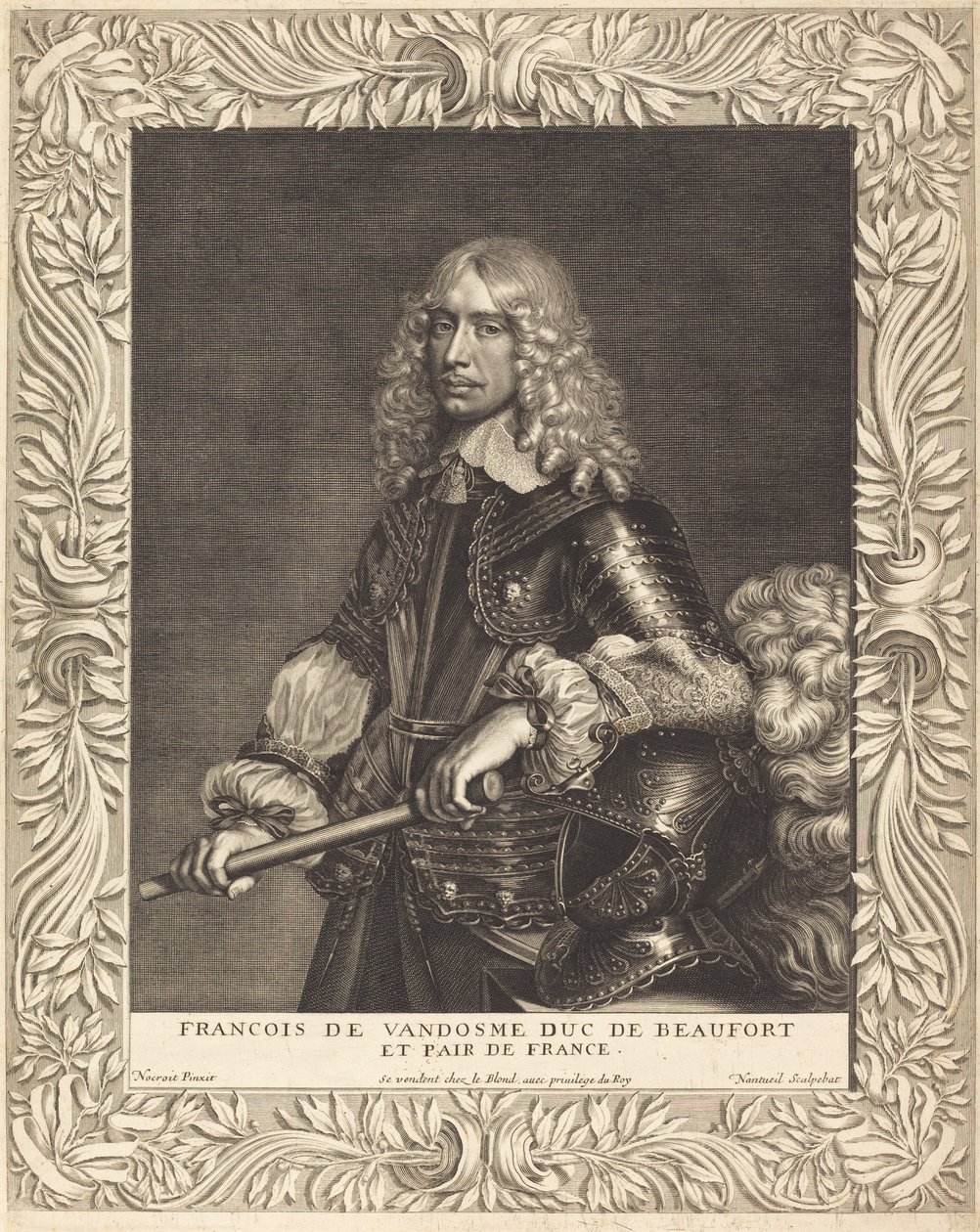 François, Duca di Beaufort da Robert Nanteuil after Jean Nocret