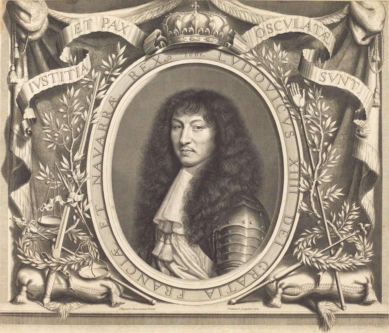 Luigi XIV da Robert Nanteuil after Nicolas Mignard