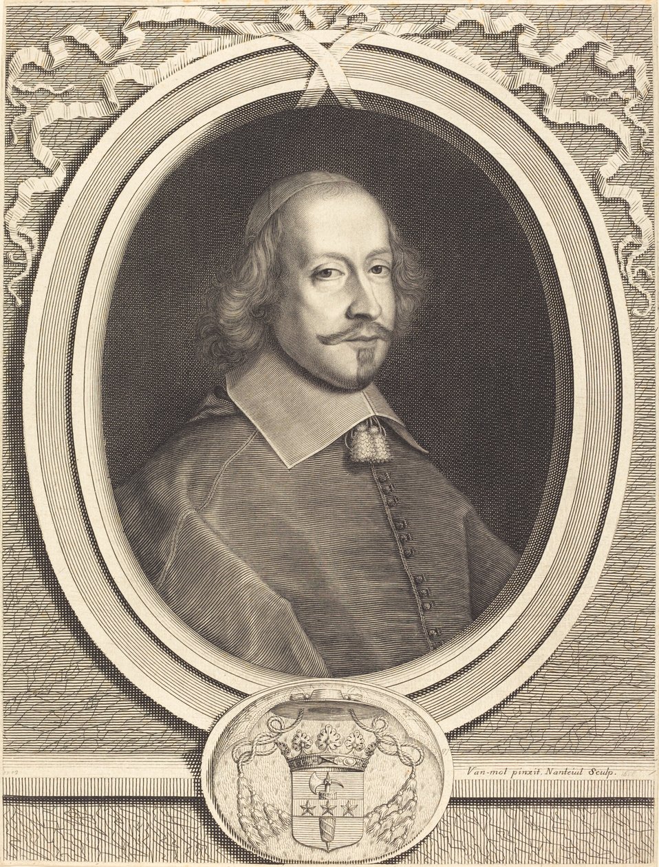 Cardinale Jules Mazarin da Robert Nanteuil after Pieter van Mol
