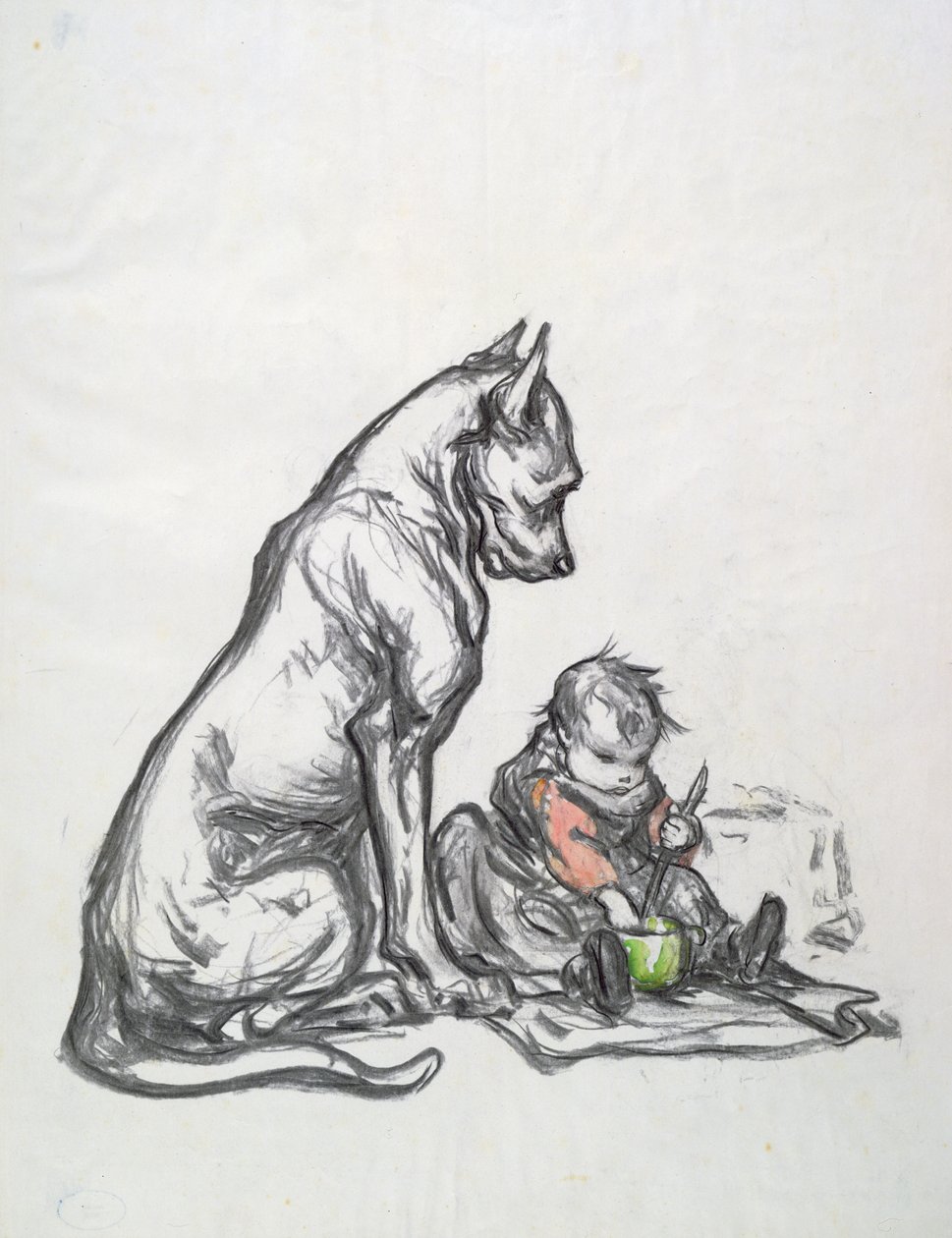 Cane e bambino, inizio XX secolo da Robert Noir