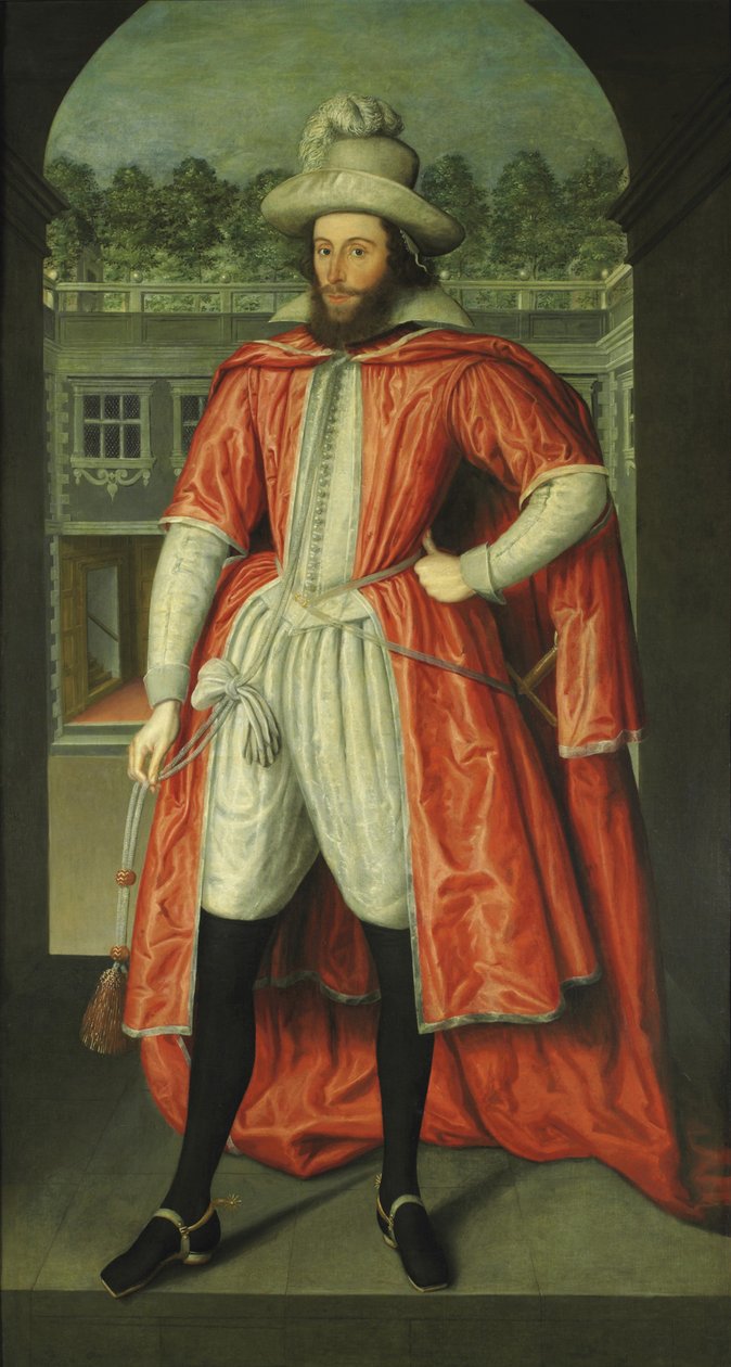 Ritratto di William Pope, 1° conte di Downe come Cavaliere del Bagno da Robert Peake the elder