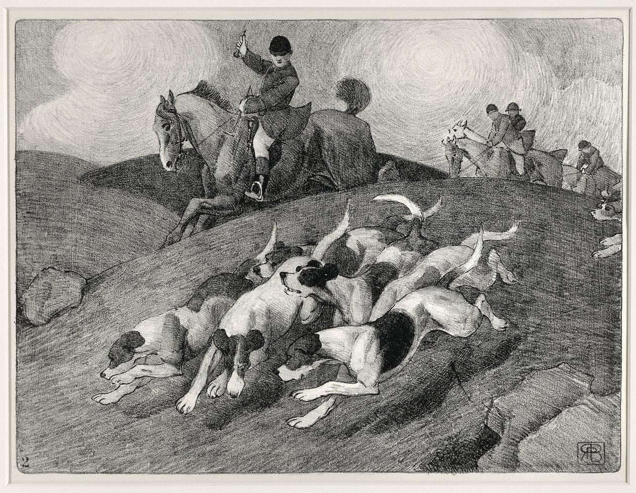 Scena di caccia da Robert Polhill Bevan