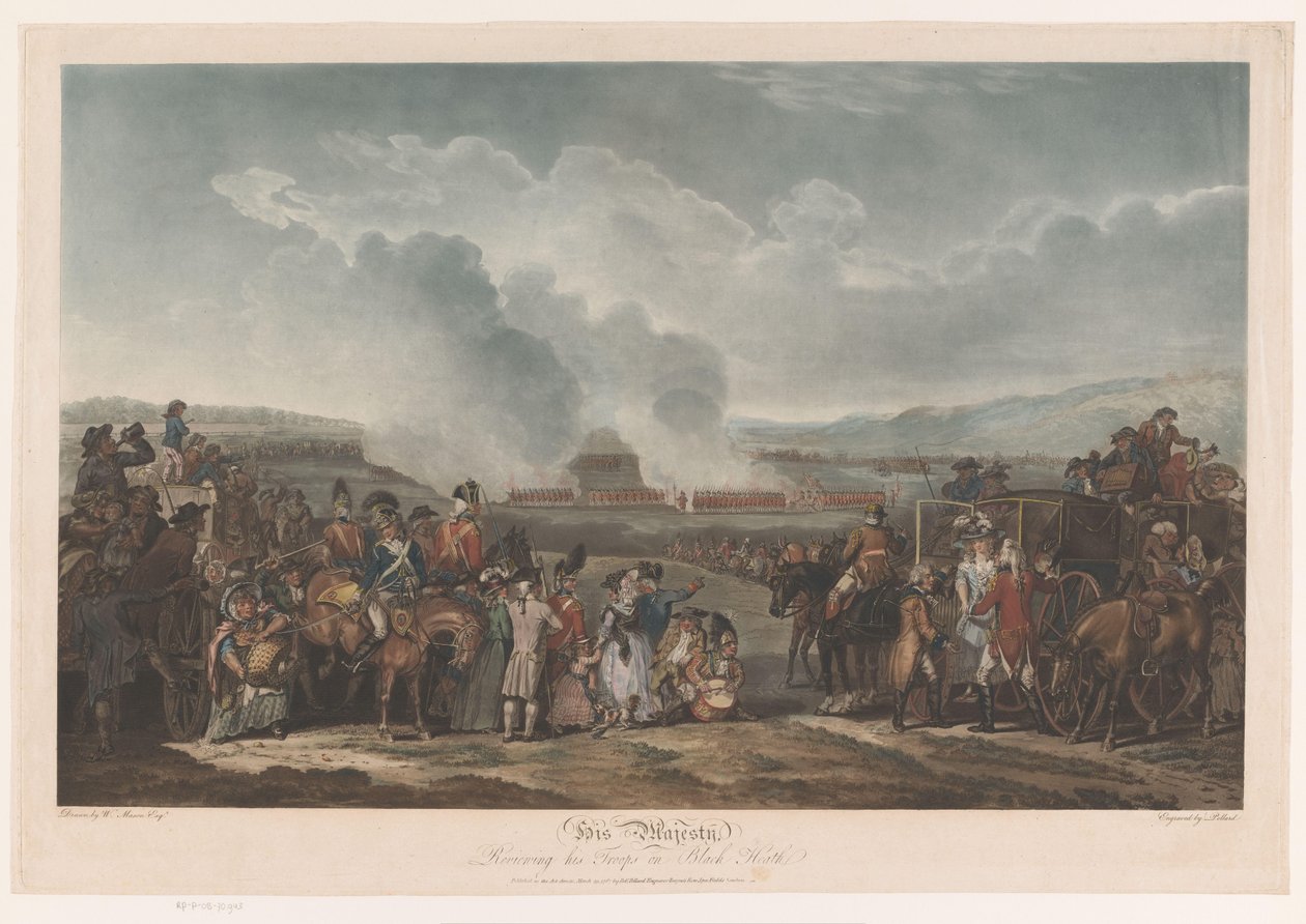 Giorgio III osserva le sue truppe a Blackheath da Robert Pollard (I)