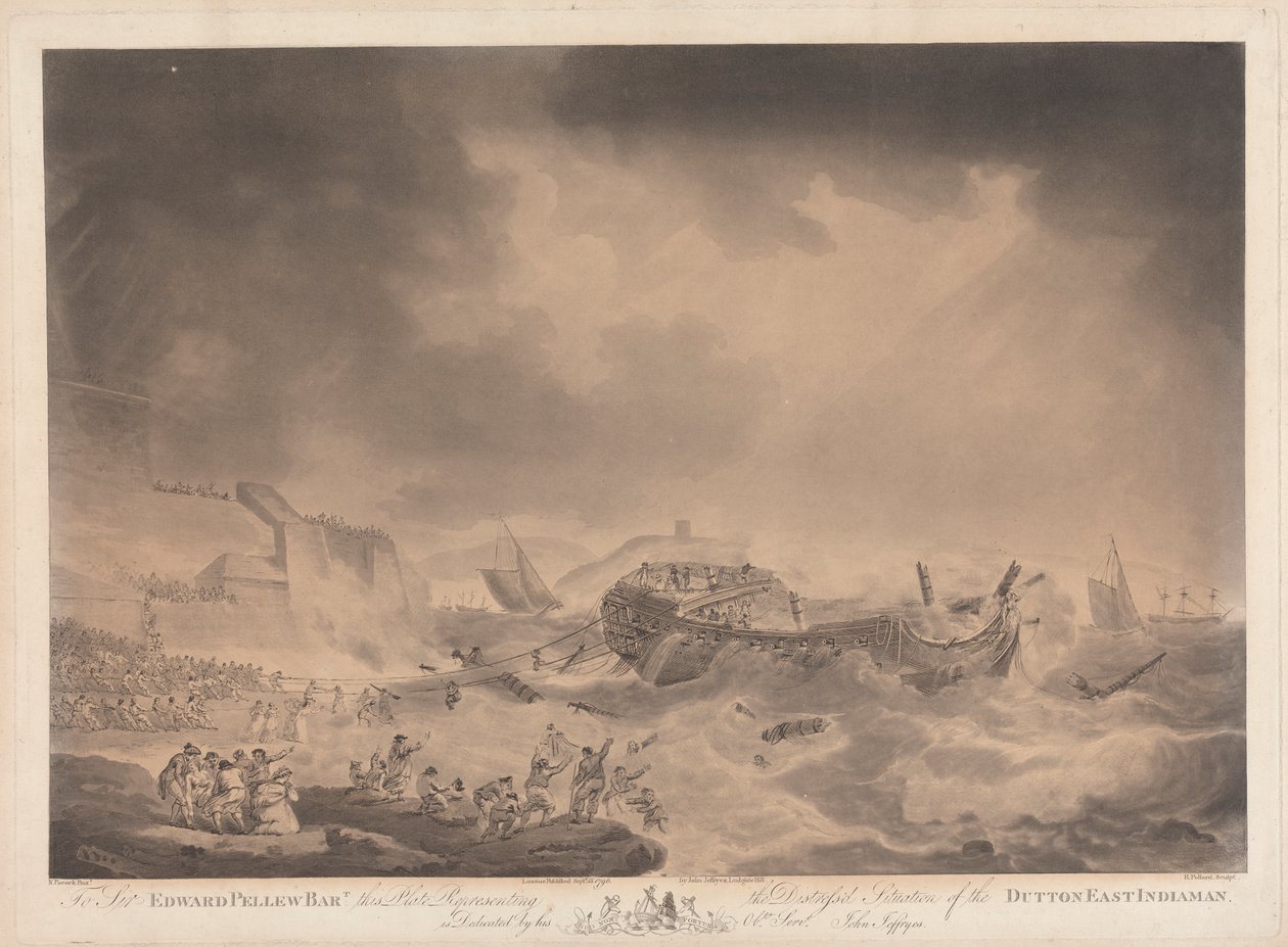 La situazione disperata della Dutton East Indiaman da Robert Pollard